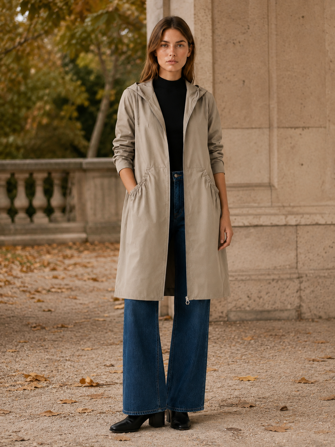 Demelza | Women's Hooded Waterproof Trench Coat