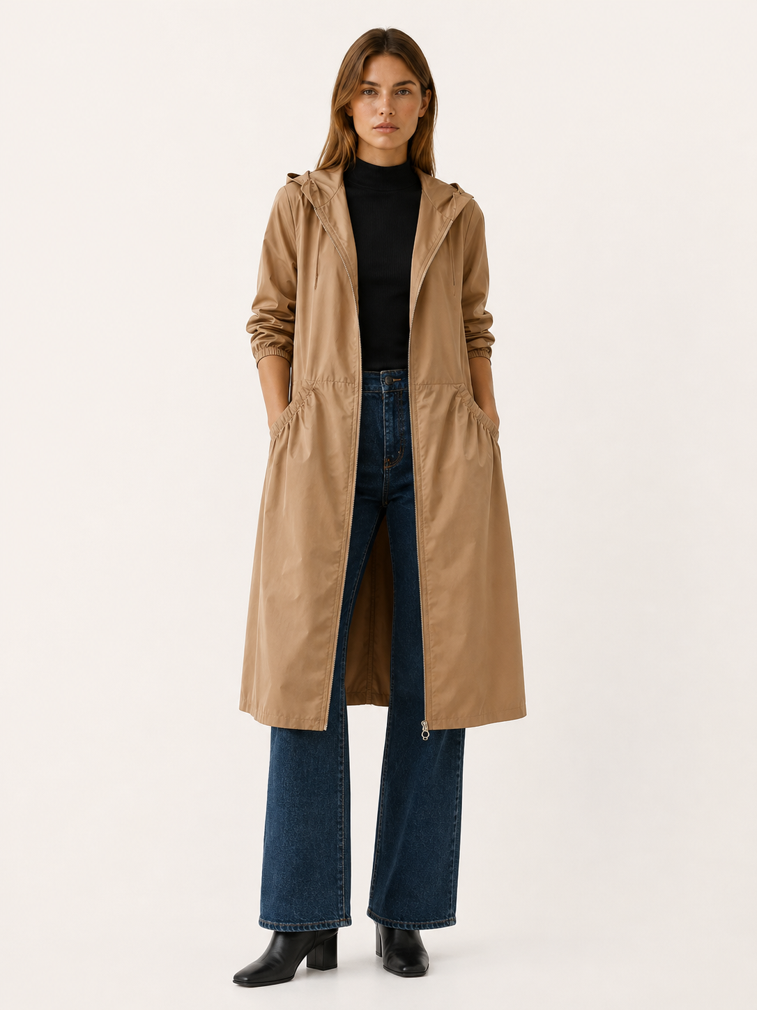 Demelza | Women's Hooded Waterproof Trench Coat