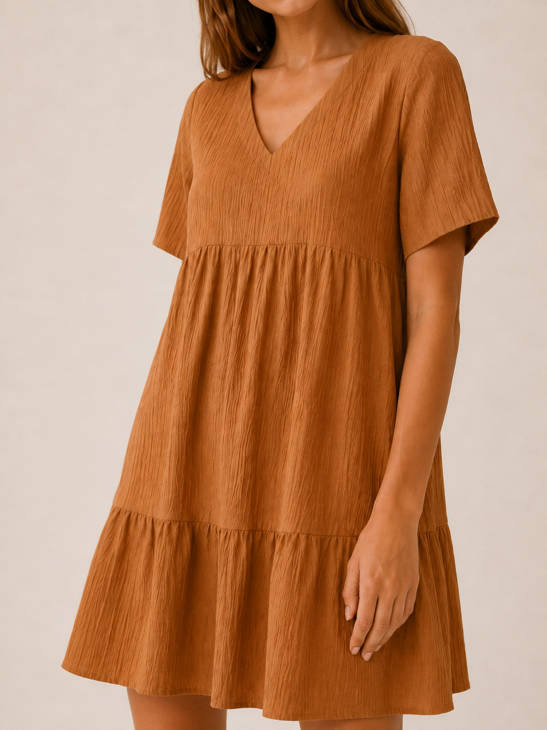 Eden | Casual Summer Dress with V Neck Mini Dress