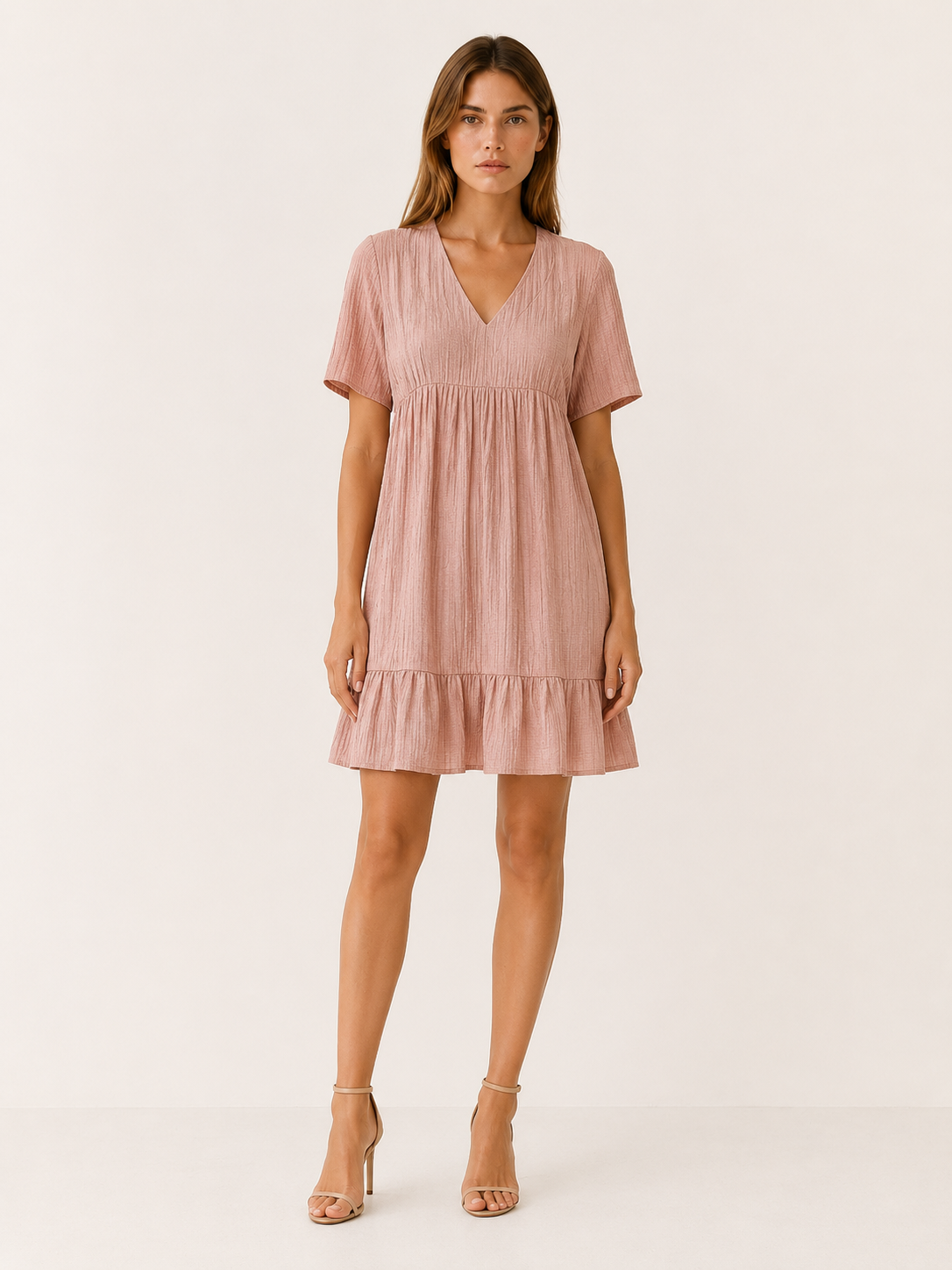 Eden | Casual Summer Dress with V Neck Mini Dress