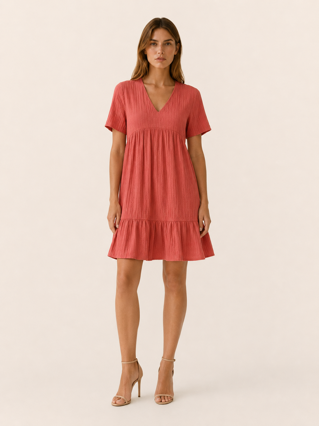 Eden | Casual Summer Dress with V Neck Mini Dress