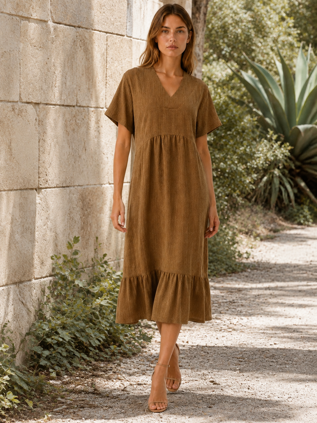 Eden | Casual Summer Dress with V Neck Mini Dress