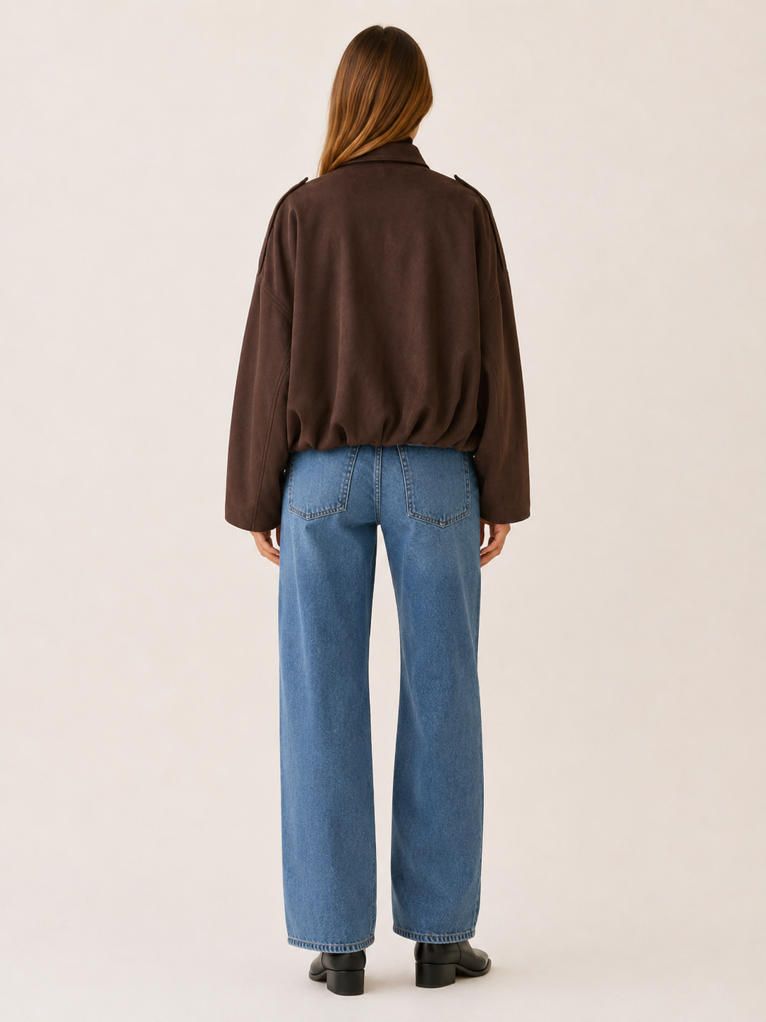 Eirlys | Women's Collared Oversized Bomber Jacket