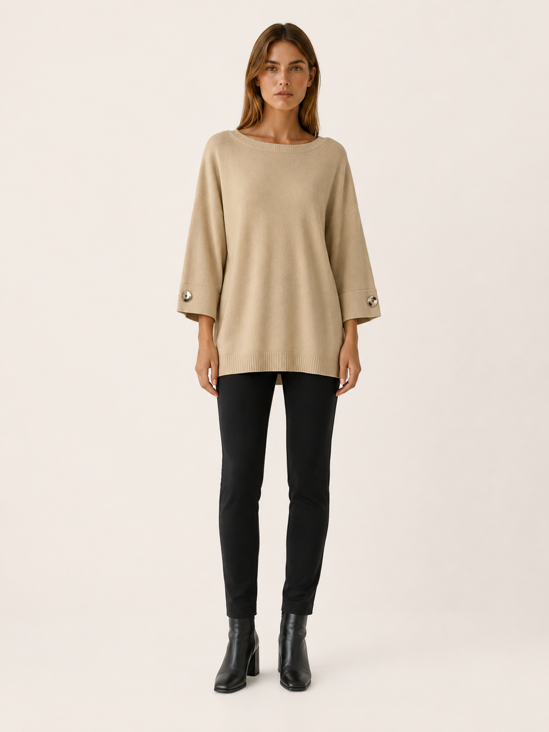 Elarisse | Women's Boat Neck Oversized Jumper