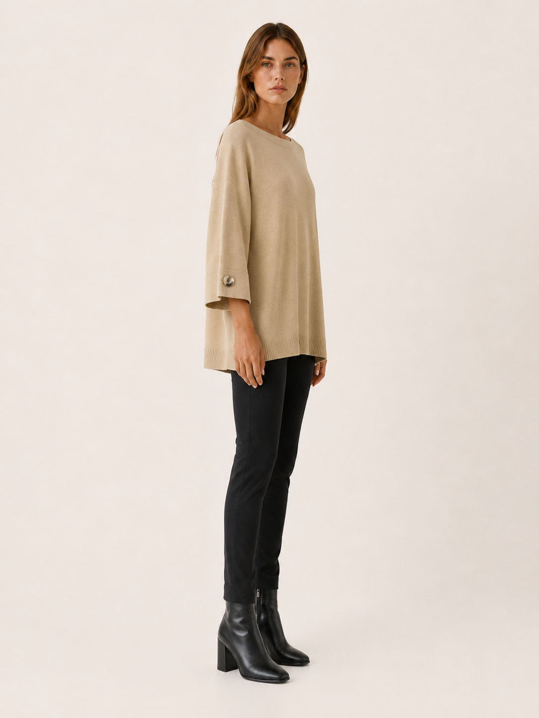 Elarisse | Women's Boat Neck Oversized Jumper