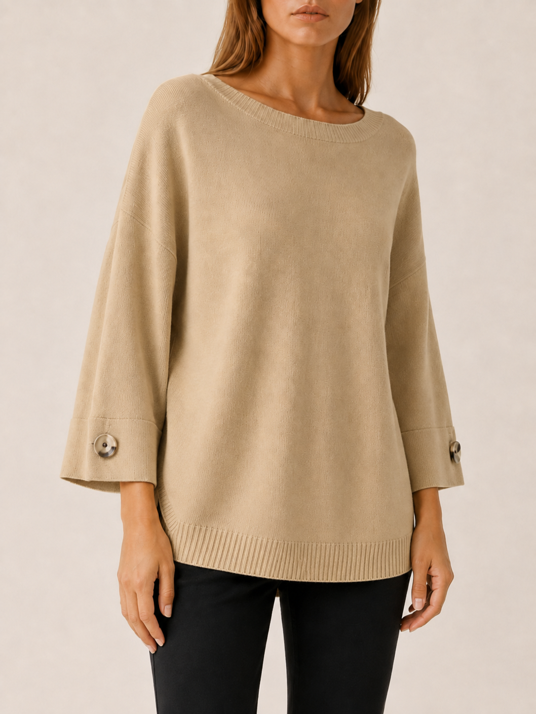 Elarisse | Women's Boat Neck Oversized Jumper