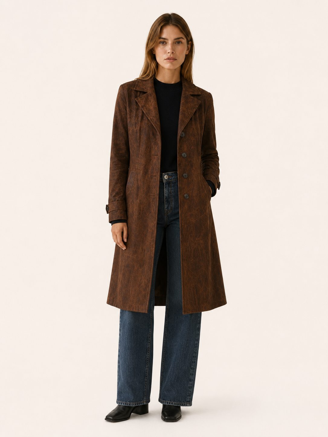 Elspeth | Women's Trench Coat with Longline Fit
