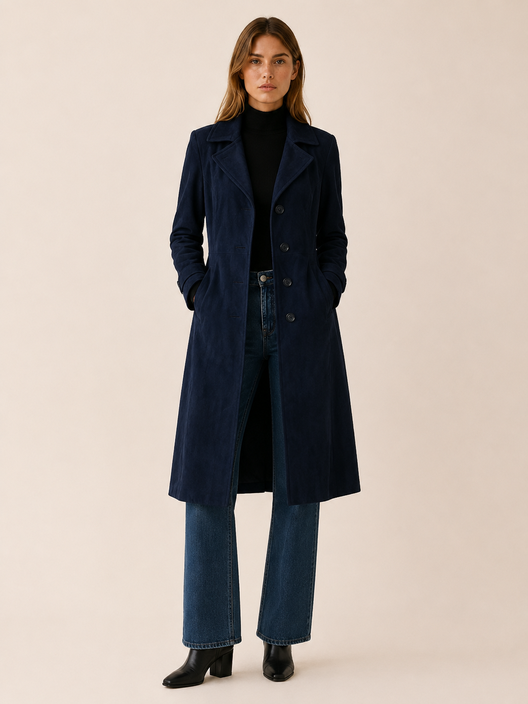 Elspeth | Women's Trench Coat with Longline Fit