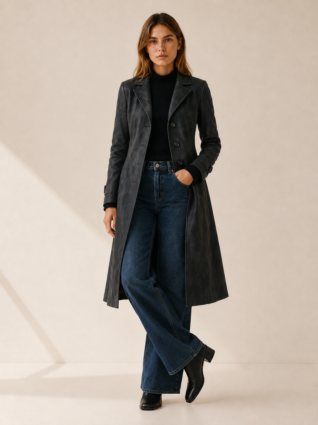 Elspeth | Women's Trench Coat with Longline Fit