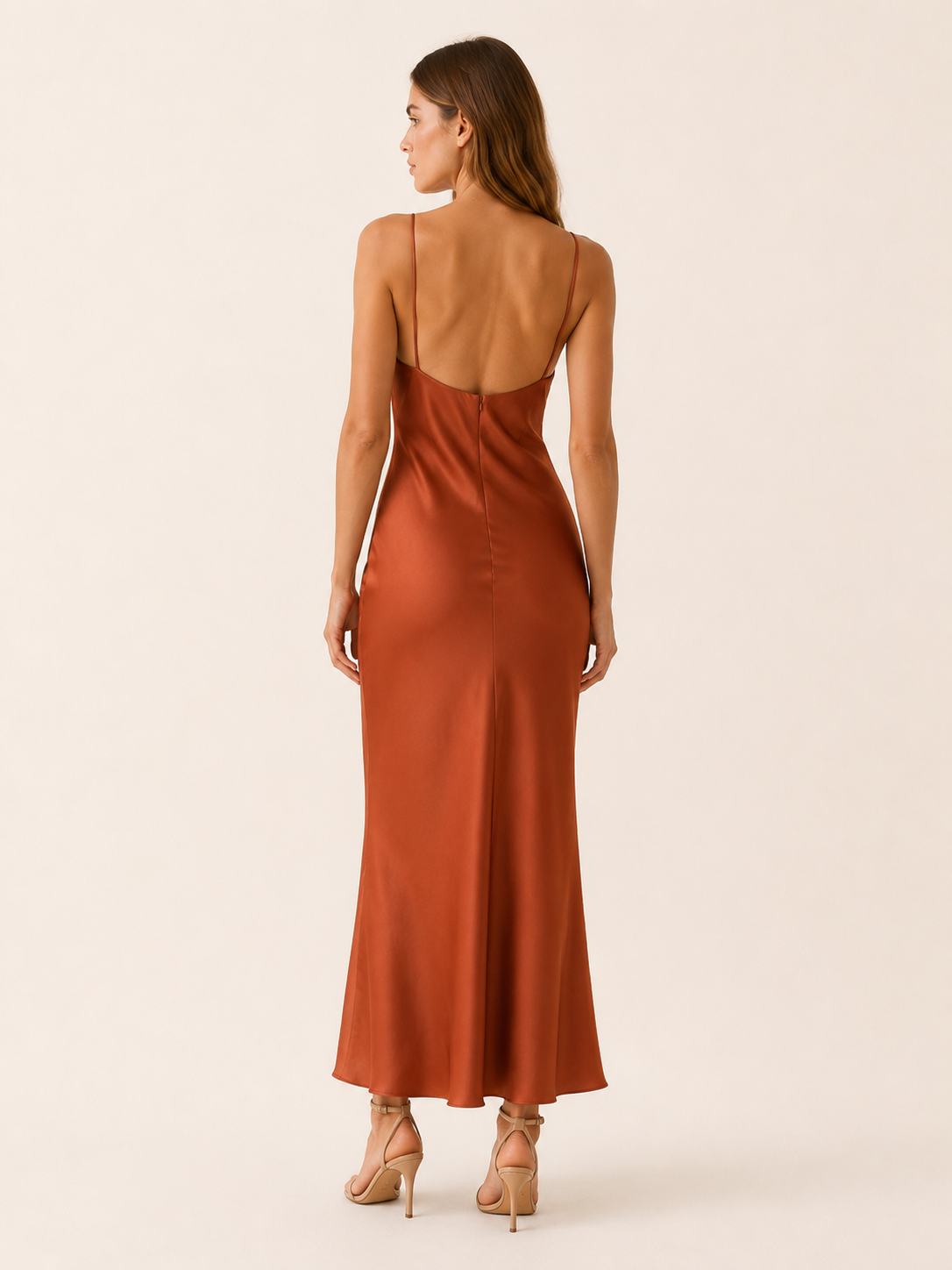Elspeth | Satin Maxi Dress with Cowl Neckline