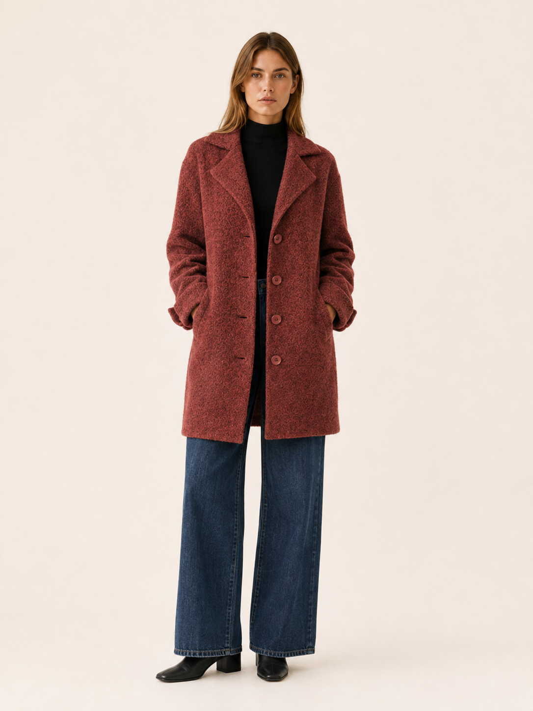 Endellion | Women's Notched Lapel Longline Coat