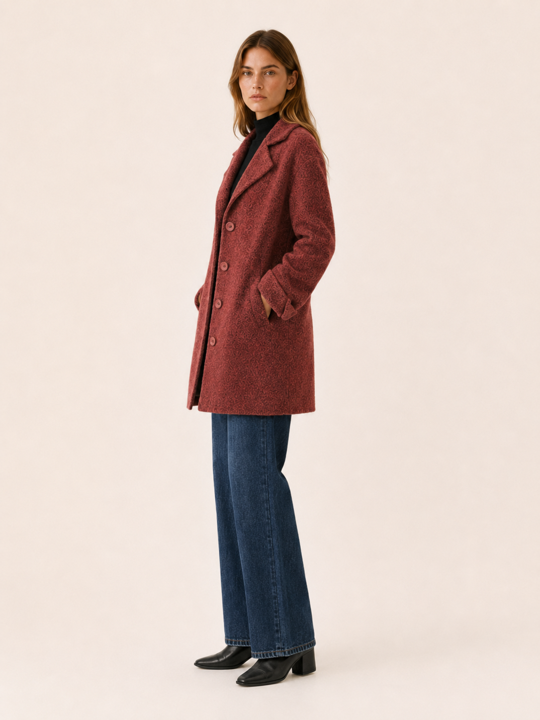 Endellion | Women's Notched Lapel Longline Coat