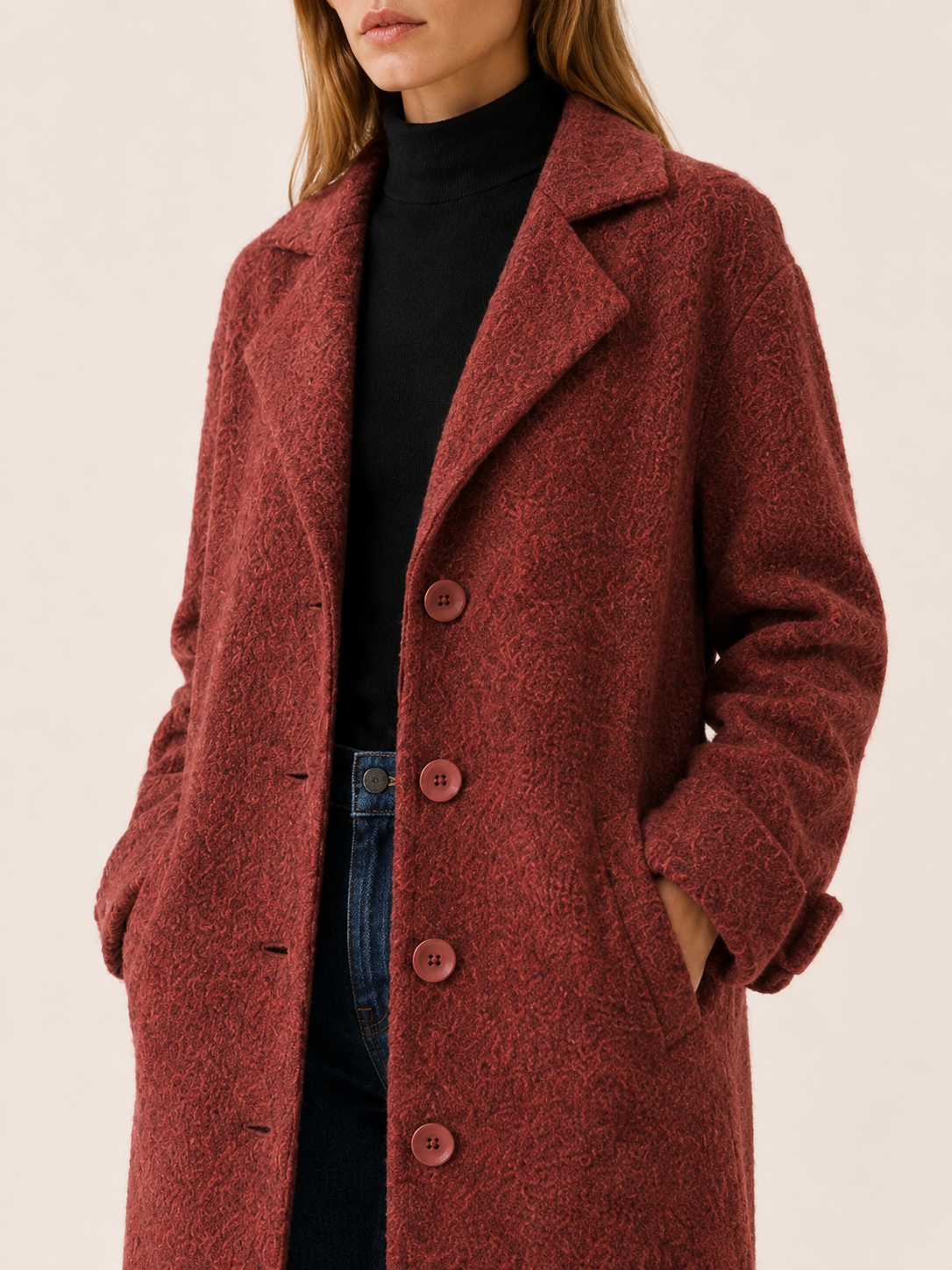 Endellion | Women's Notched Lapel Longline Coat