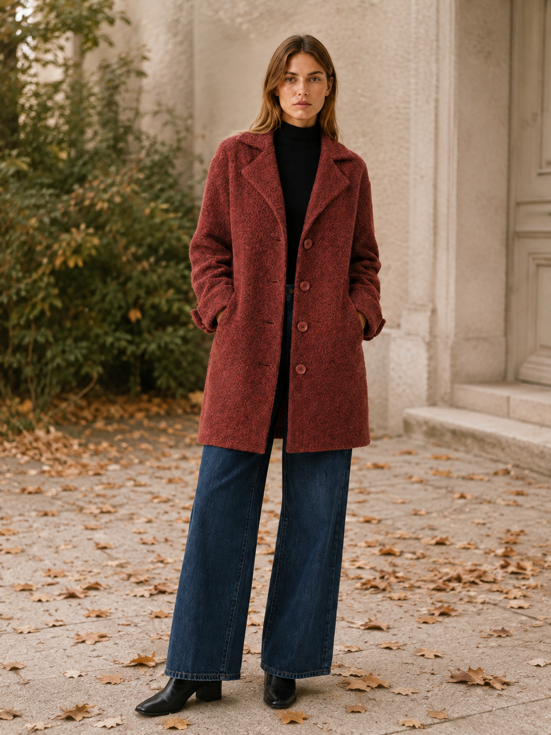 Endellion | Women's Notched Lapel Longline Coat