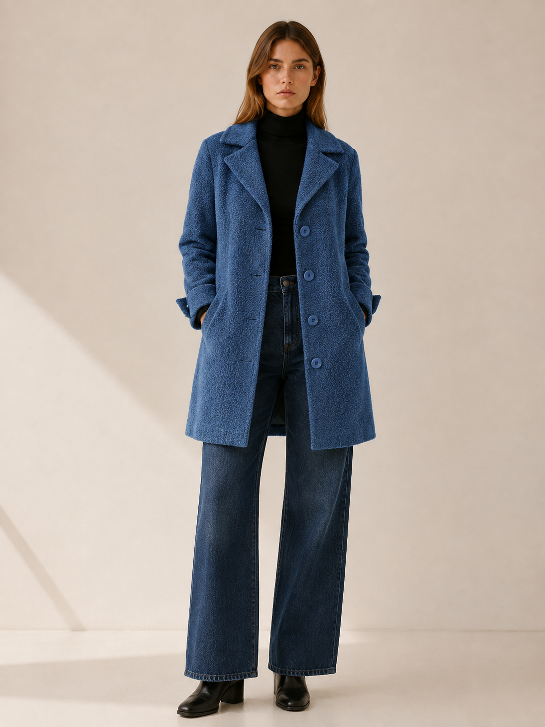 Endellion | Women's Notched Lapel Longline Coat