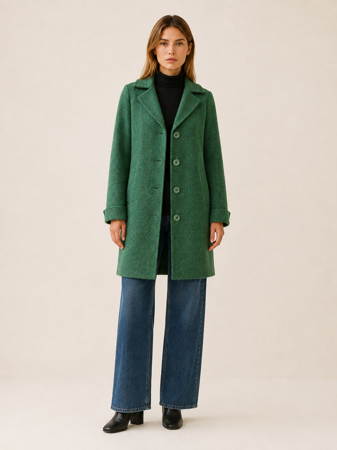 Endellion | Women's Notched Lapel Longline Coat
