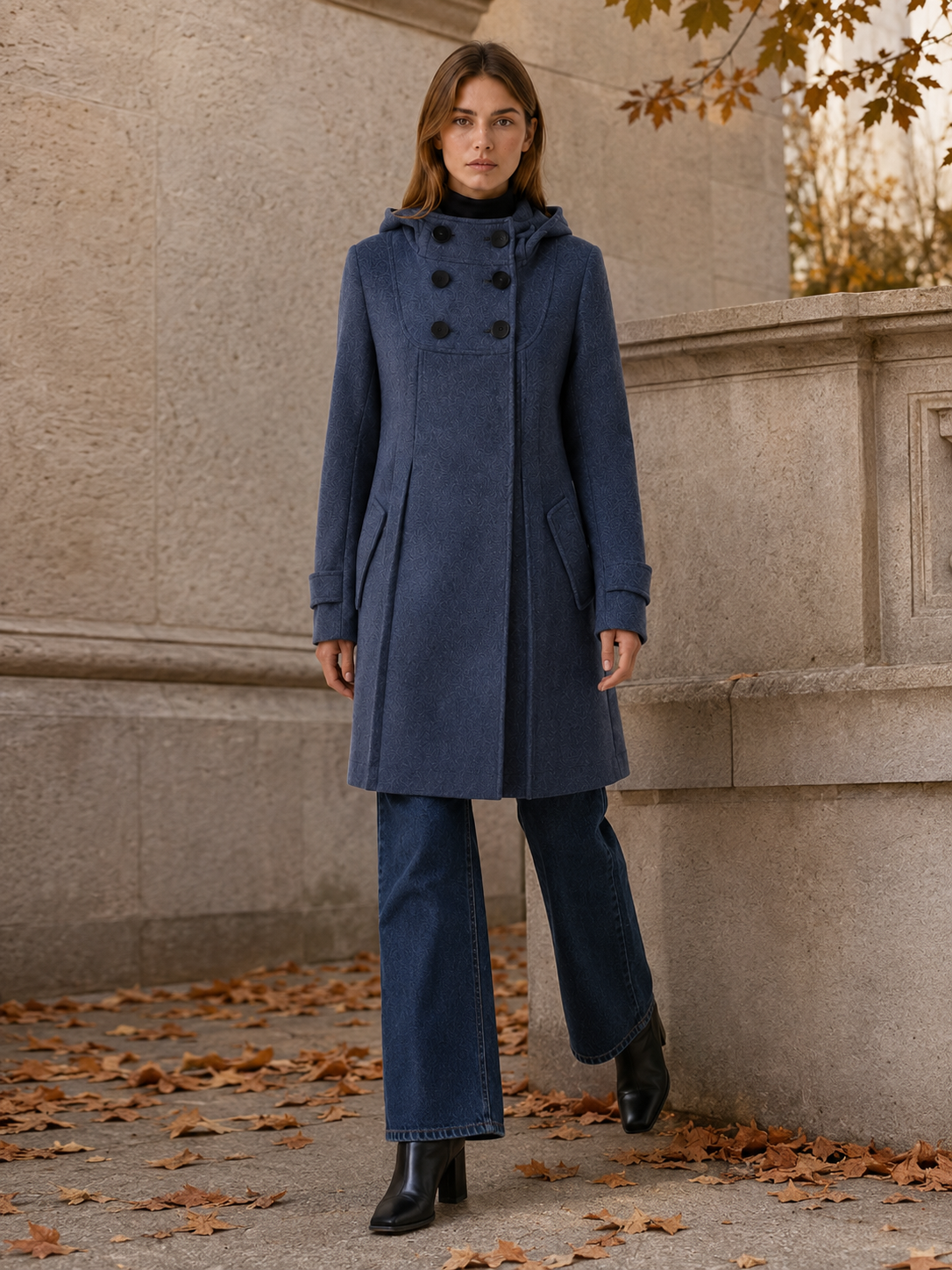 Eponine | Women's Double Breasted Hooded Coat