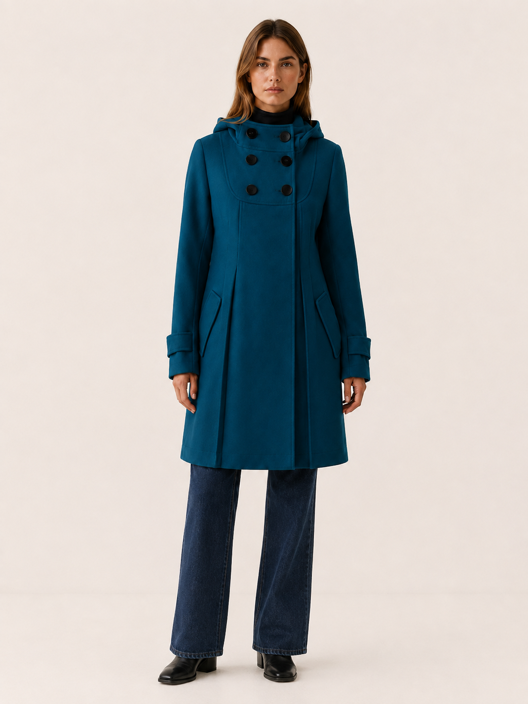 Eponine | Women's Double Breasted Hooded Coat