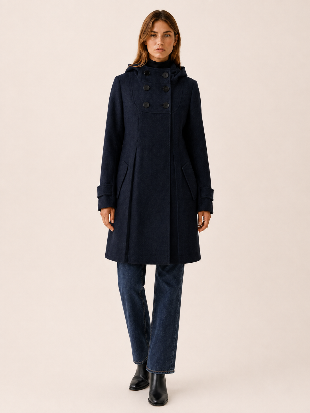Eponine | Women's Double Breasted Hooded Coat