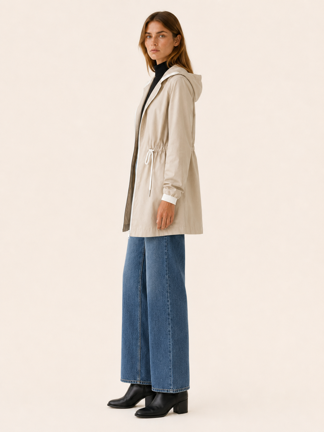 Estelle | Women’s Lightweight Trench Coat with Drawstring Waist