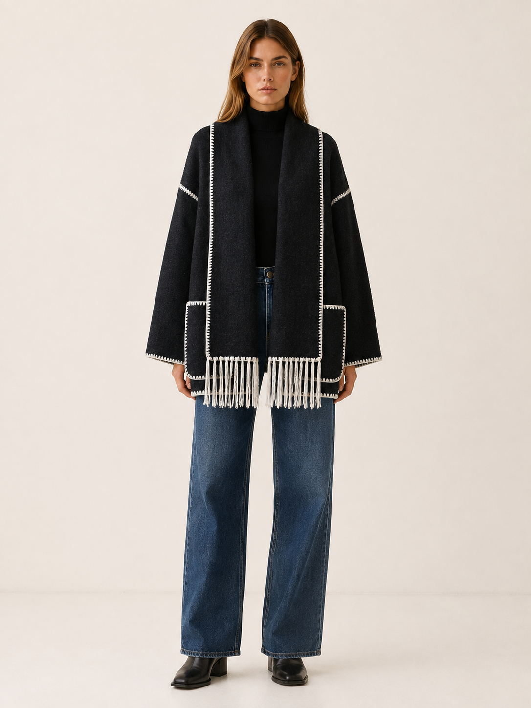 Etheldreda | Women's Scarf Collar Cape Coat