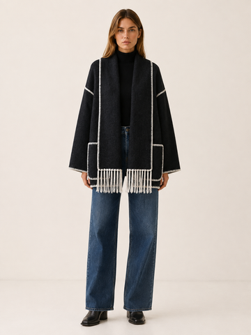 Etheldreda | Women's Scarf Collar Cape Coat