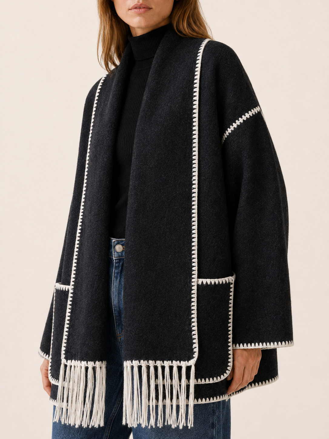 Etheldreda | Women's Scarf Collar Cape Coat