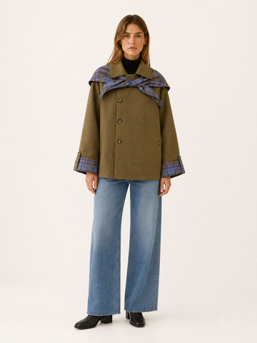 Eulalie | Women's Statement Collar Oversized Coat