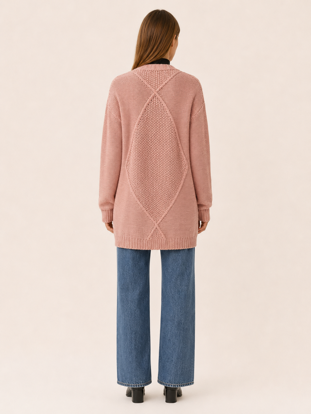 Evania | Long Cardigan with Open Front and Pockets