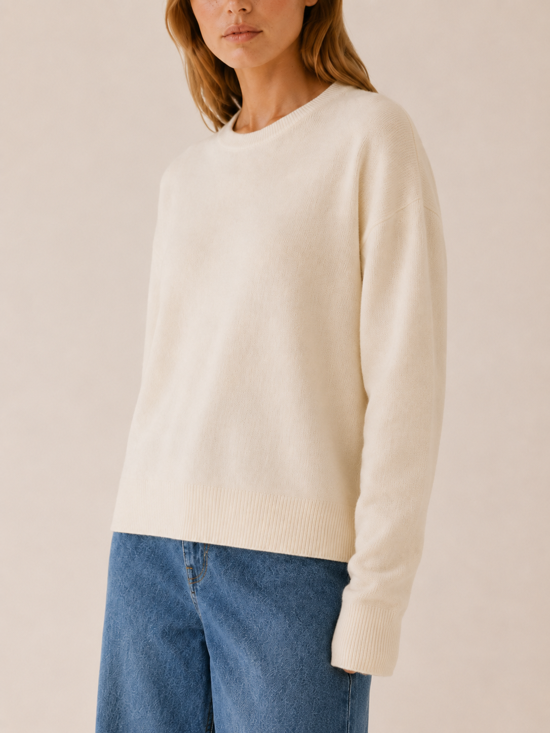 Felorine | Knit Sweater with Round Neck and Oversized Fit
