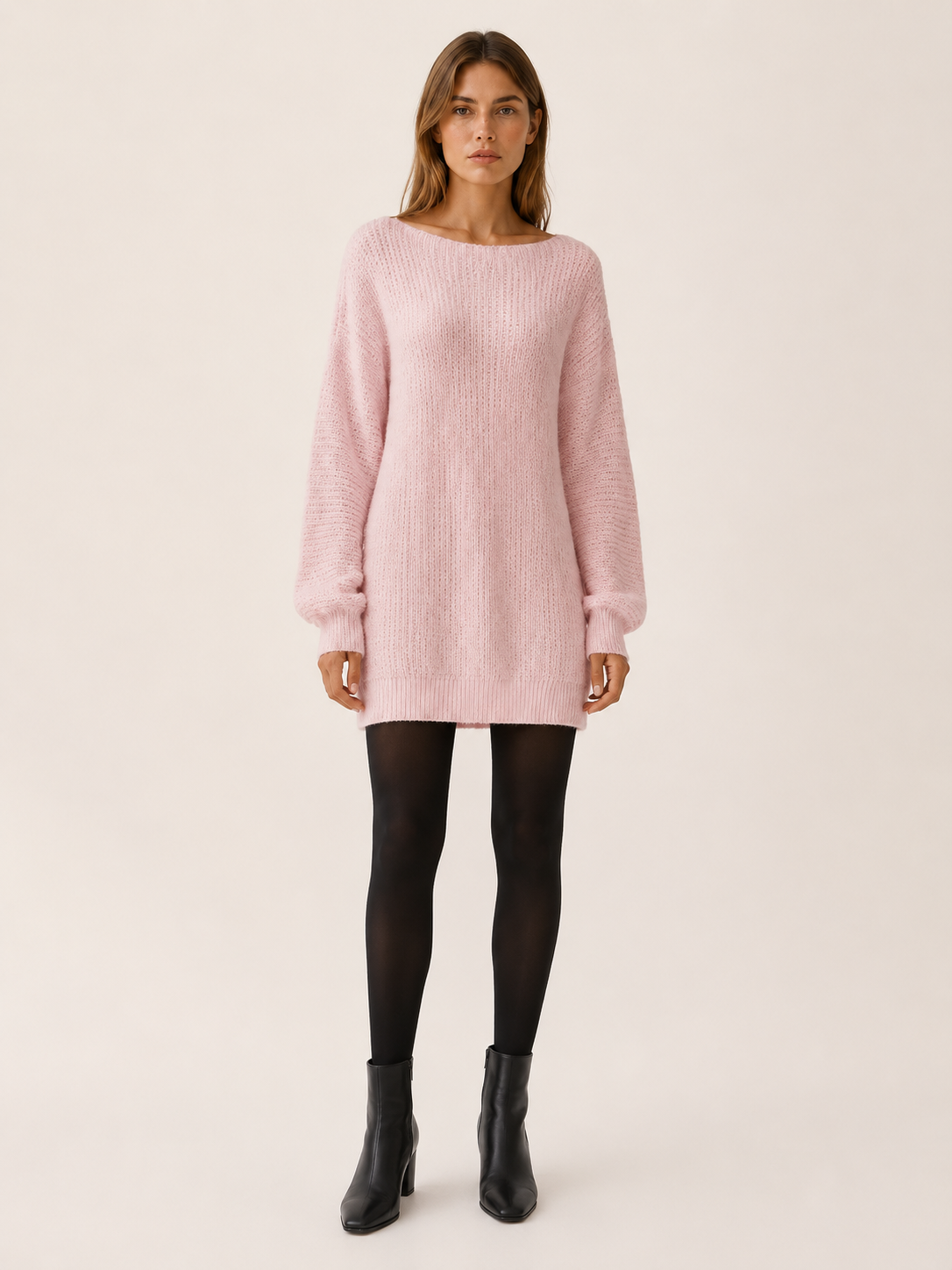 Fiora | Jumper Dress with Bardot Neckline and Mini Fit