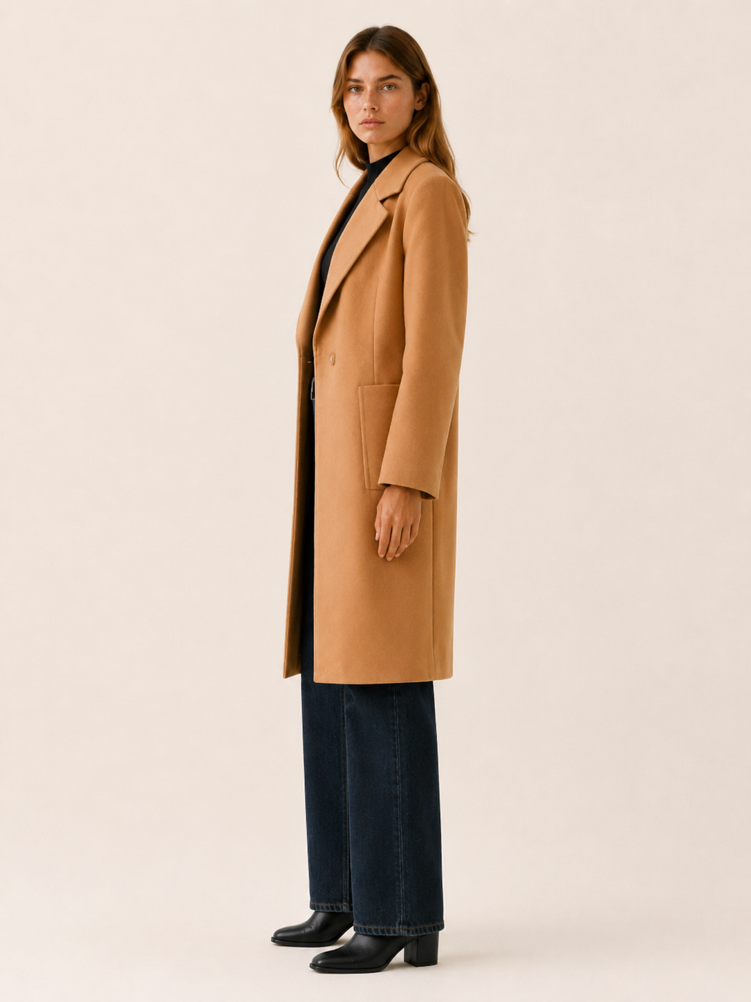 Greer | Women’s Long Trench Coat with Single-Button Front