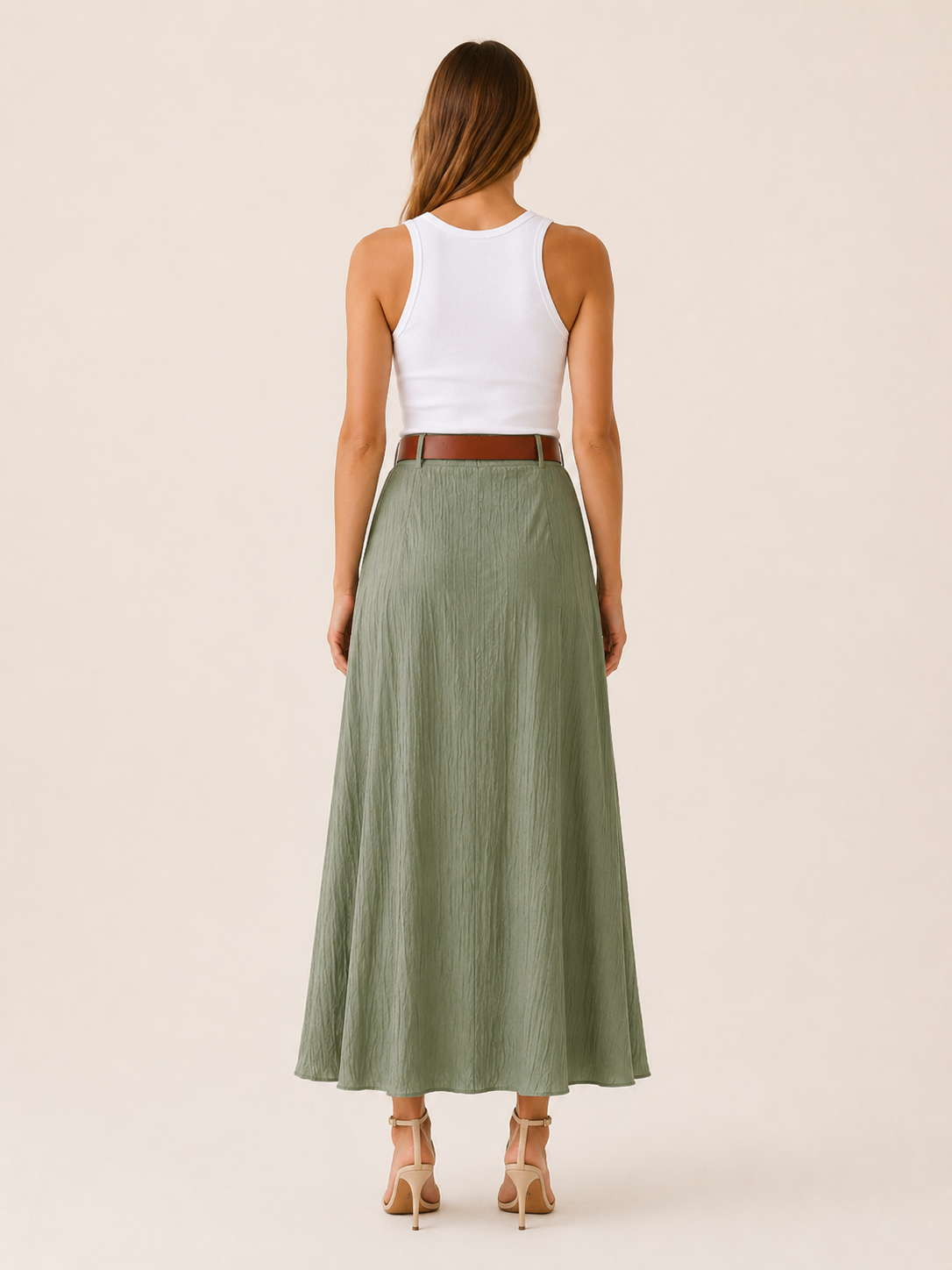 Hartley | Buttoned Maxi Skirt with A-Line Summer Fit