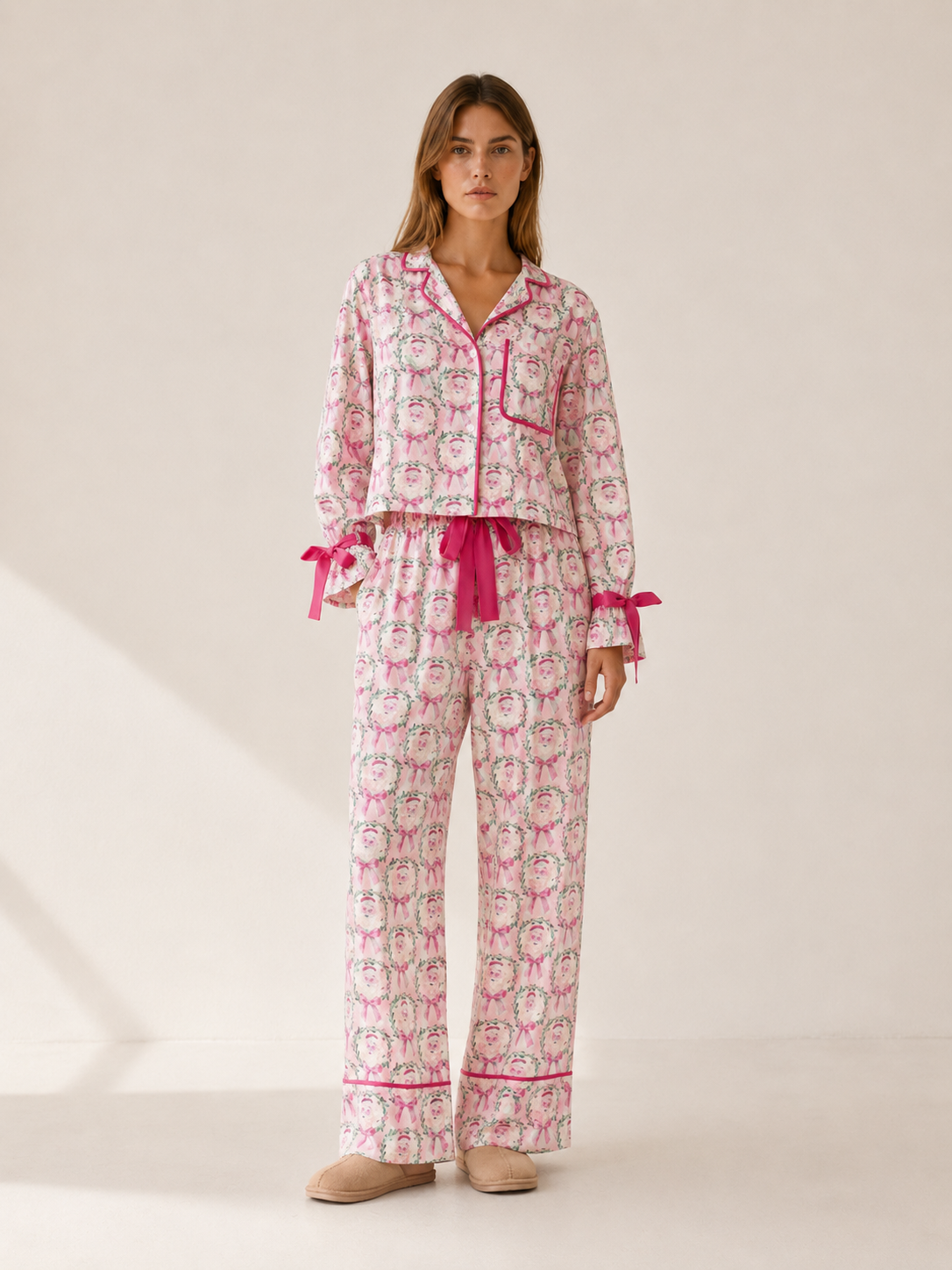 Hester | Christmas Pyjama Set with Button Shirt