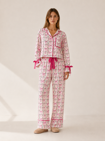 Hester | Christmas Pyjama Set with Button Shirt