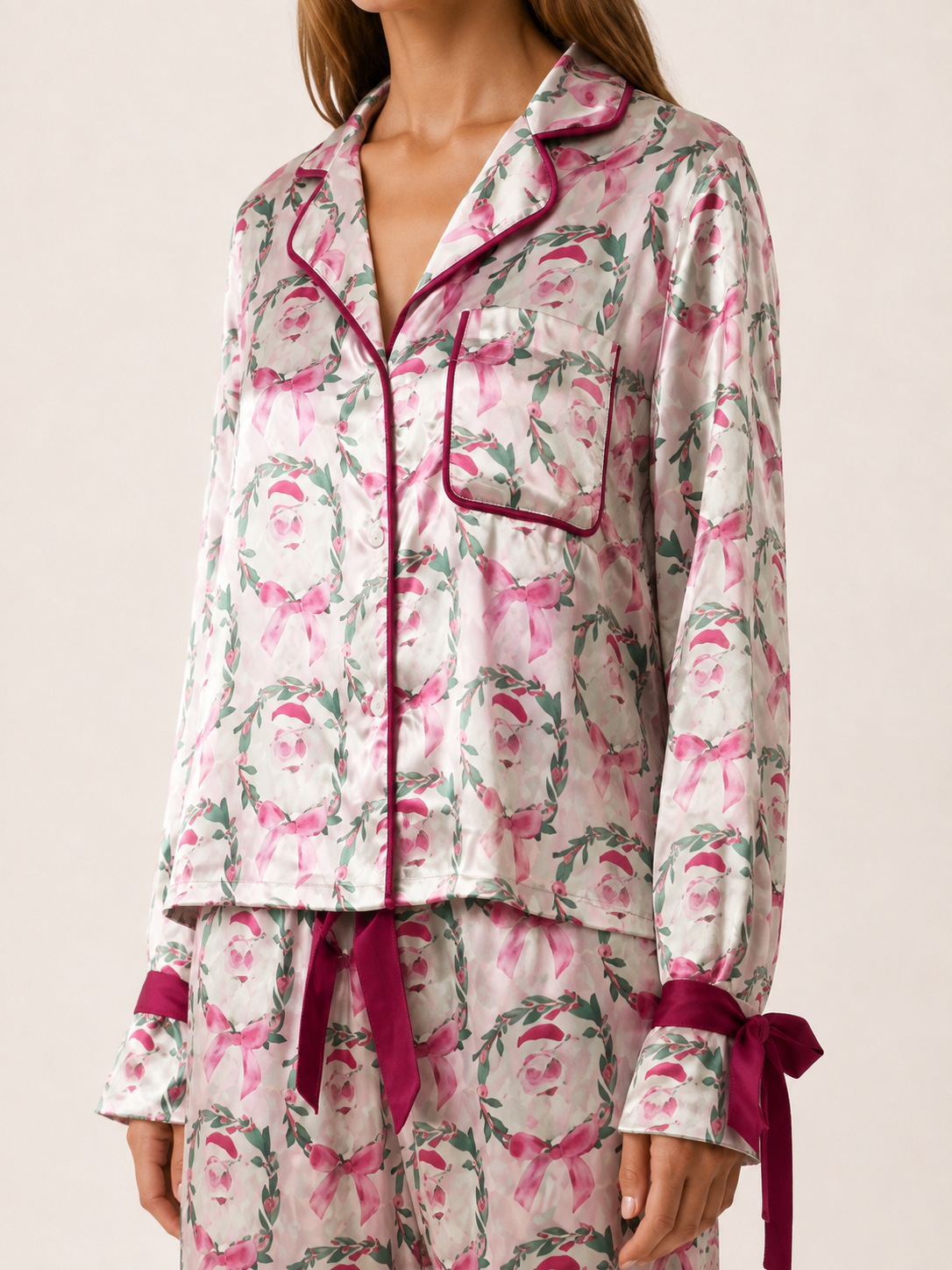 Hester | Christmas Pyjama Set with Button Shirt