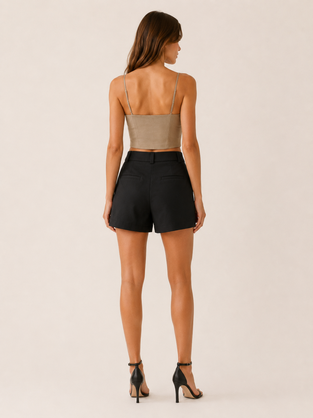 Ione | Structured Trouser Shorts with High Waist