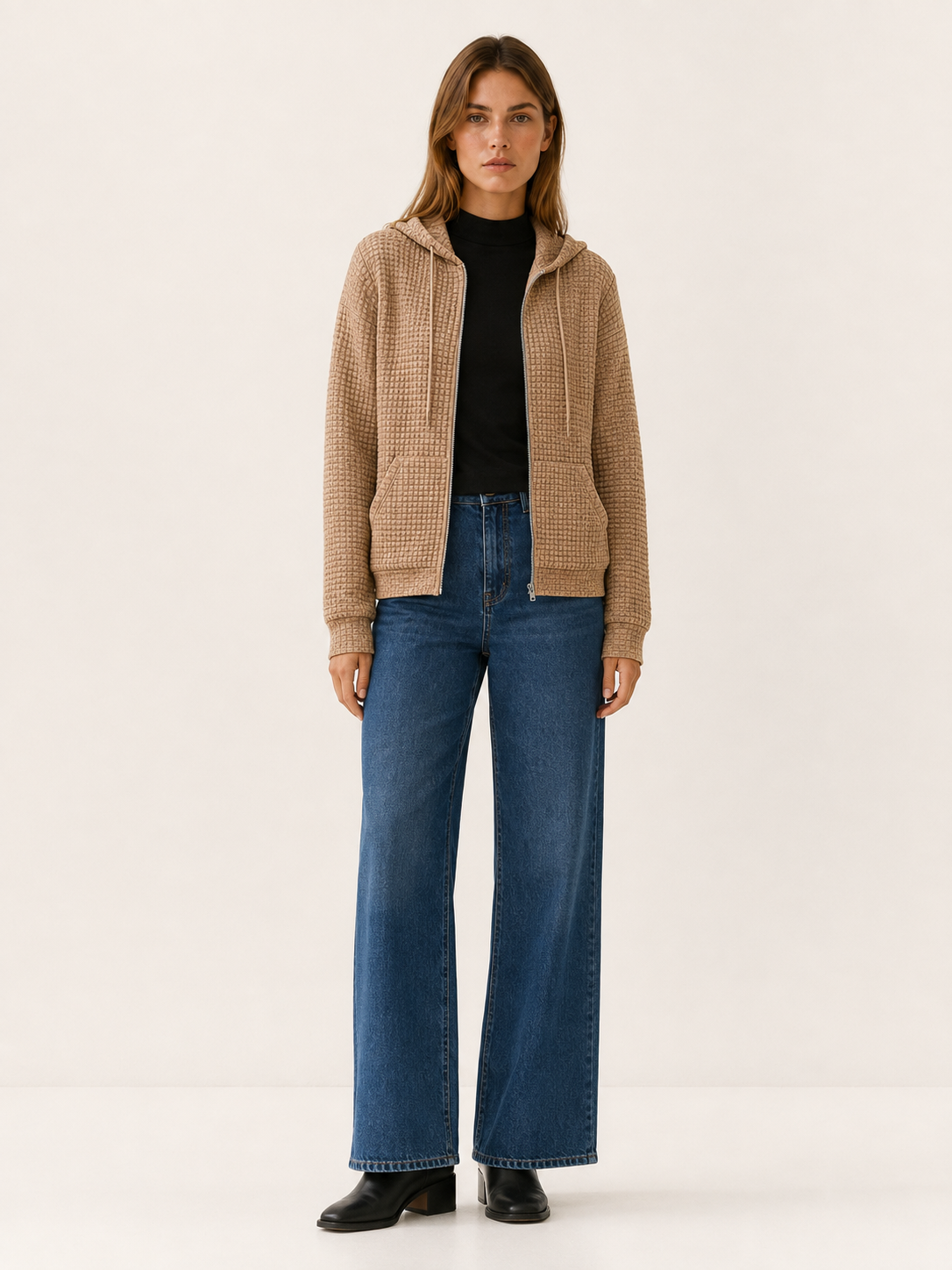 Ismara | Women's Textured Hooded Jacket