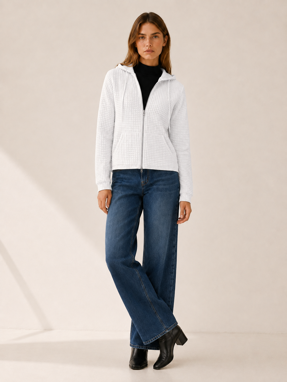 Ismara | Women's Textured Hooded Jacket