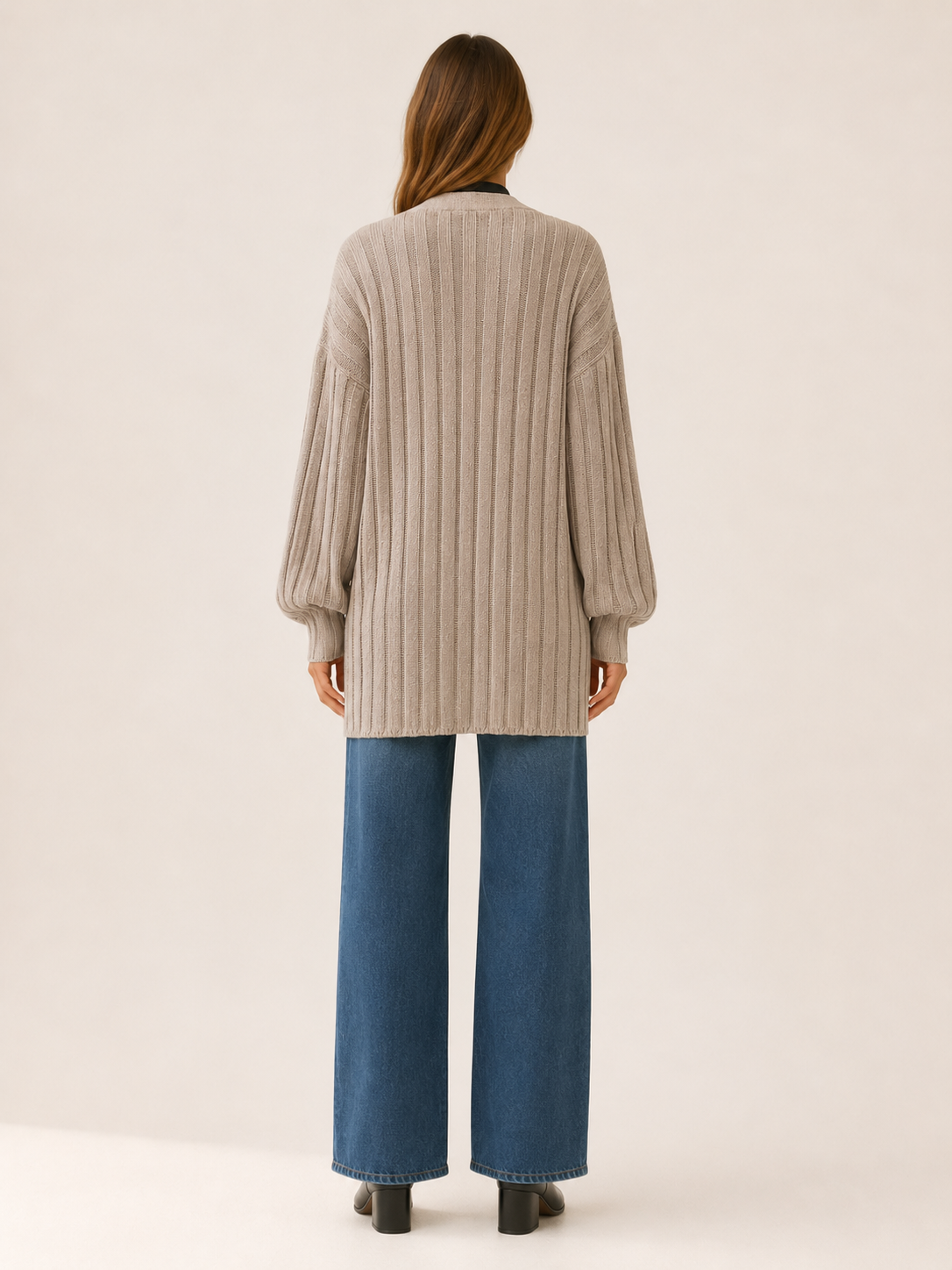 Isolde | Women’s Long Cardigan with Open Front and Pockets