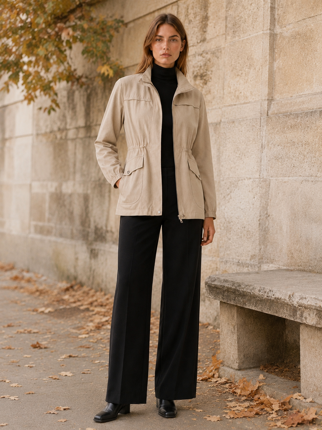Jessamine | Waterproof Trench Jacket with Stand Collar