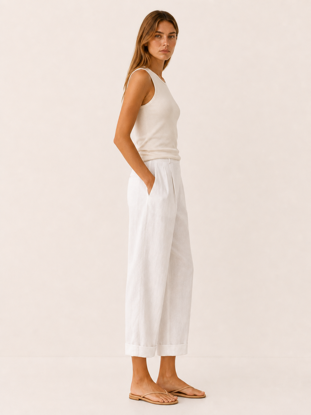 Kaia | Lightweight Summer Trousers with Straight Leg