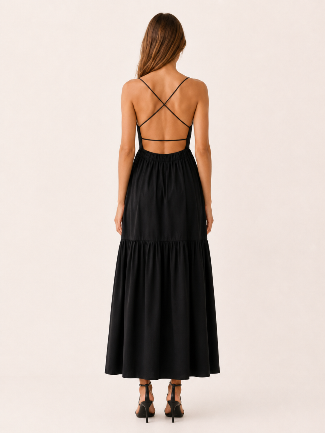 Kovia | Backless Maxi Dress with Sleeveless Flowing Fit