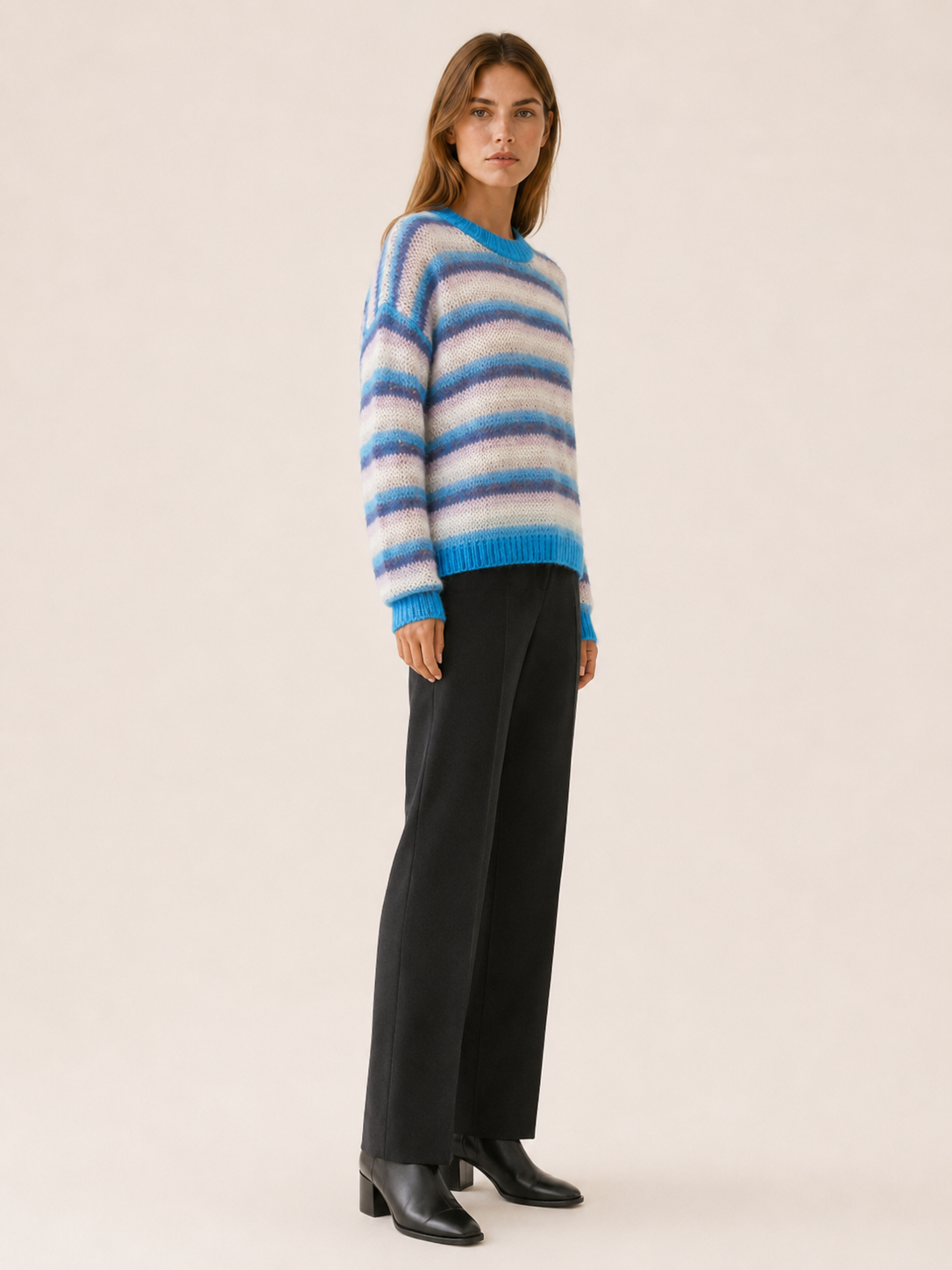 Lavinia | Striped Jumper with Round Neck and Relaxed Fit