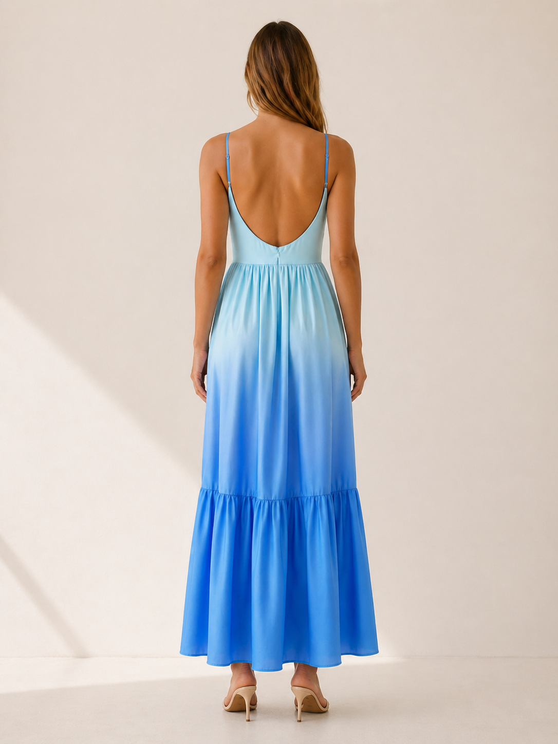 Liora | Cut Out Maxi Dress with Tiered Skirt