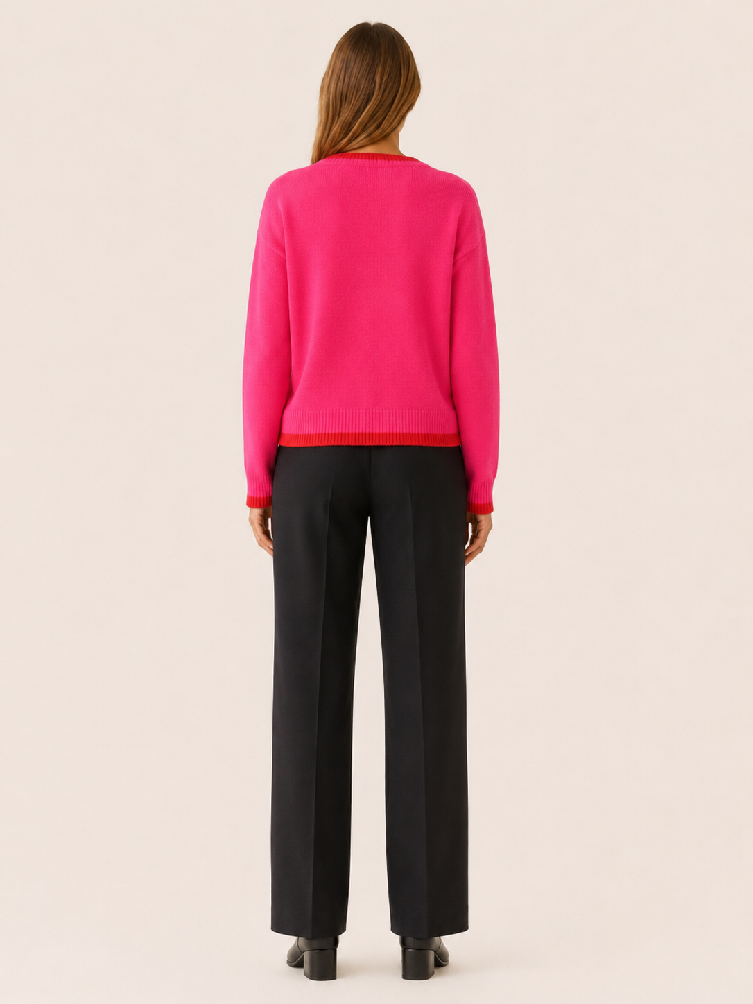 Lysithea | Crew Neck Jumper with Strawberry Detail