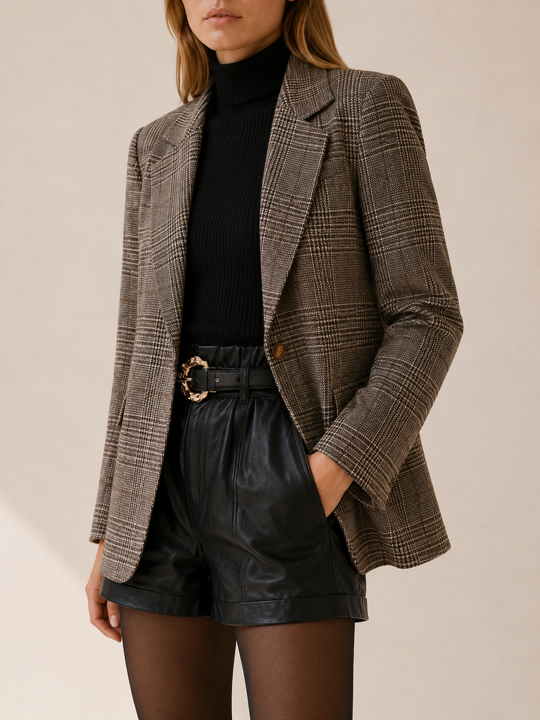 Maeve | Women’s Checked Blazer with Tailored Fit