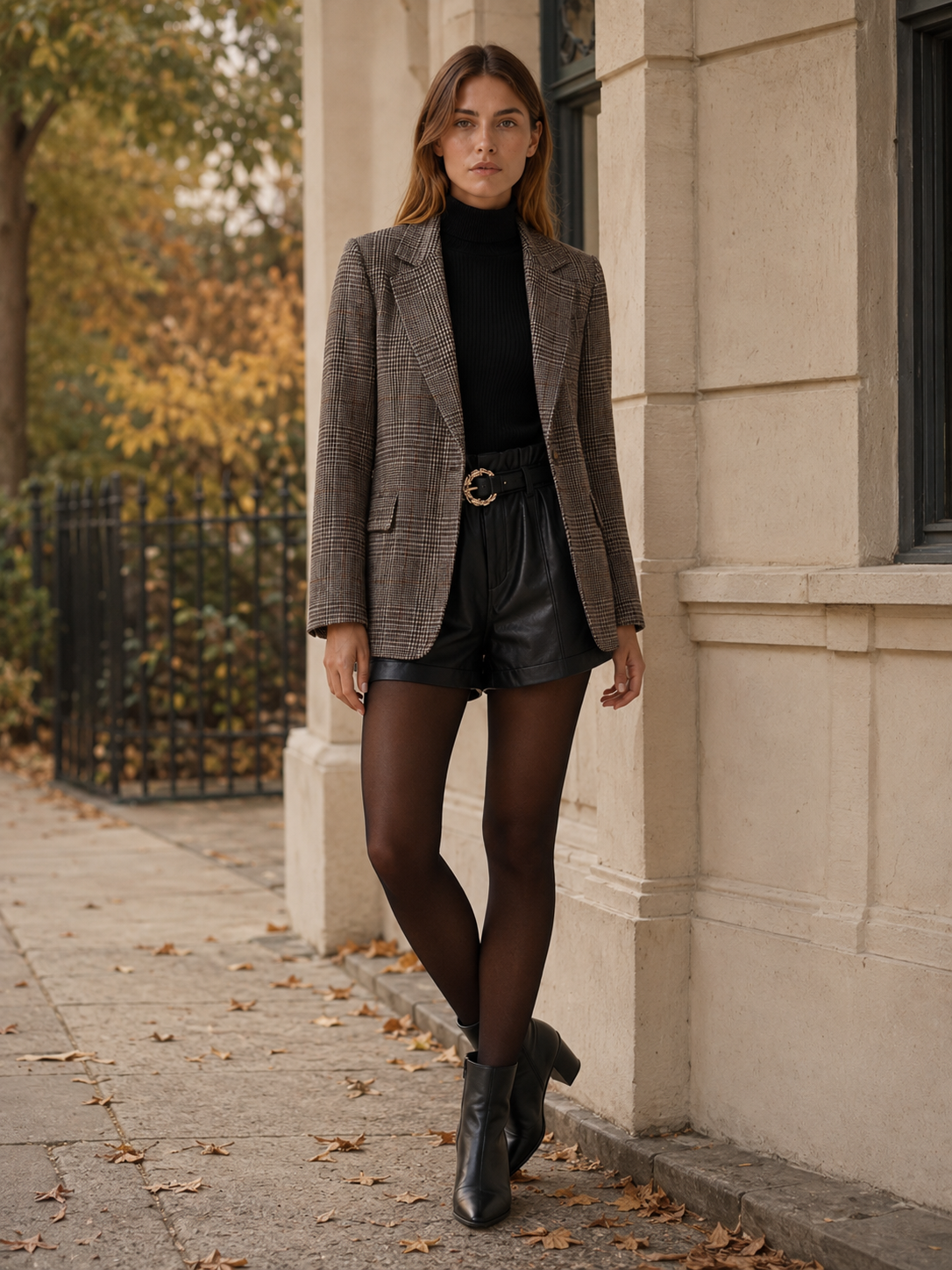 Maeve | Women’s Checked Blazer with Tailored Fit