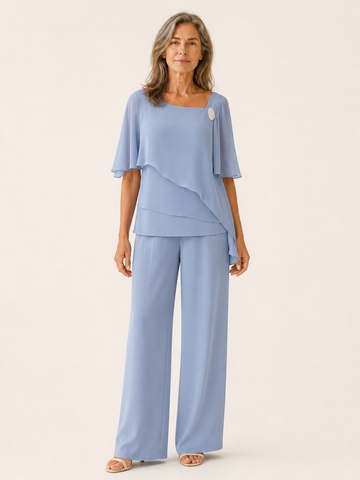 Marianne | Formal Two Piece Set with Overlay Top