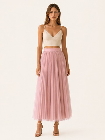 Mariska | Pleated Maxi Skirt with High Waist